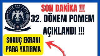 SON DAKİKA  32 DÖNEM POMEM SONUÇLARI AÇIKLANDI  ✅ [upl. by Pentha]