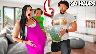 Husband Becomes PREGNANT for 24 Hours Hilarious [upl. by Ainak]