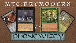 MTGO Premodern  Pit Rack vs Elves [upl. by Notle]