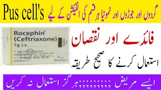 Rocephin injectionRocephin injection uses in UrduHindiceftriaxone sodium injection uses in Urdu [upl. by Yolanda891]