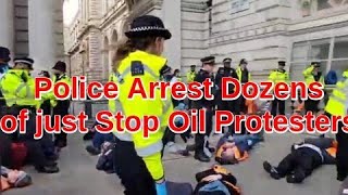 Heavy Police Presence to Arrest Dozens of Just Stop Oil Protester [upl. by Bertle]