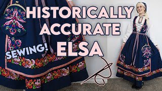 HISTORICALLY ACCURATE ELSA  I Made an 1840s Norwegian quotBunadquot [upl. by Gnil898]