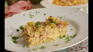 Uraltes Rezept  gebackene Schinkenfleckerl [upl. by Almund738]