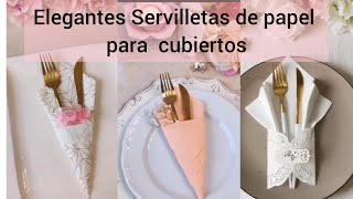 3 ideas para doblar servilletas de papel [upl. by Netaf]