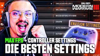 Die BESTEN MW3 Settings Max FPS Controller Settings  Movement iCUE Settings [upl. by Berkman]