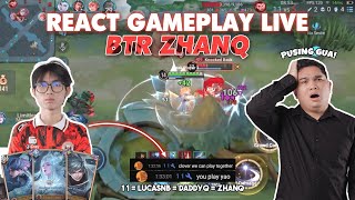 React Gameplay Live BTR ZhanQ  DaddyQ  LucasNB Real Jungler GOD di Luar China  Honor of Kings [upl. by Enetsuj]