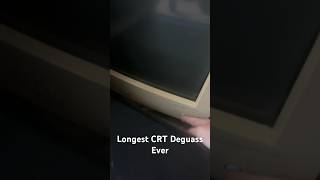 Longest CRT Degaussing ever crt retro pc 90s fyp [upl. by Lenox]