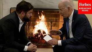 Biden Meets With Chilean President Gabriel Boric In The Oval Office [upl. by Oremor]