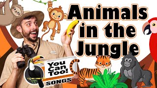 🎵 Jungle Animals Song 🎵  Stalk amp Pounce Like a Tiger 🐯  More [upl. by Laktasic]