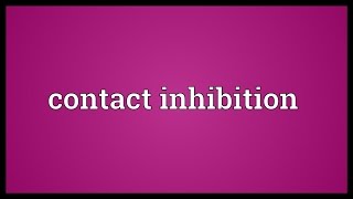 Contact inhibition Meaning [upl. by Bickart210]