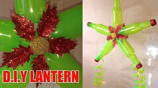 DIYParolStarChristmas decor Lantern from recycled plastic bottles [upl. by Akinit]