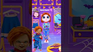 My Talking Angela Scooby Do Pa Pa New Edit 😍 Chucky Tiffany Gled cosplay [upl. by Relyat]