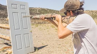 SHOTGUN VS METAL DOOR 12 Gauge 20 Gauge [upl. by Ellecram]