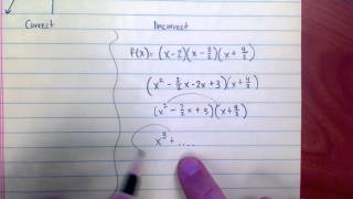 Lesson 511  Using Graphs to Factor Polynomials with nonwhole number roots [upl. by Sachiko986]