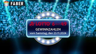 FABER Lotto · LottoGewinnzahlen vom Samstag den 23112024 [upl. by Knudson]