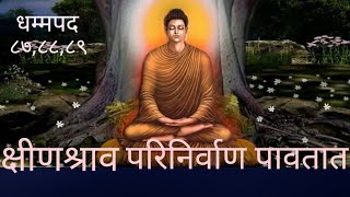 क्षिणाश्रवपरिनिर्वाणपावतात dhammapadagatha878889 धम्मपदगाथा८७८८८९ Nagsen37 [upl. by Geirk]