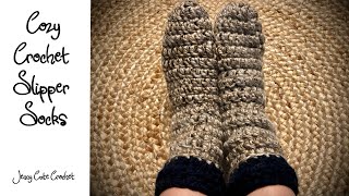 Cozy Crochet Slipper Socks Rounds 310 [upl. by Notlef]