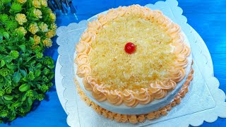 Yummy Birthday Cake Recipe  Cake Recipe Without Oven  Vanilla Cake Recipe With Decorations [upl. by Casta207]