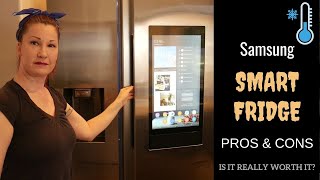 SAMSUNG FAMILY HUB SMART FRIDGE REVIEW  IS IT REALLY WORTH IT  Pros amp Cons [upl. by Durman]