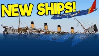 Sinking the Massive New Titanic amp New Plane  Sinking Simulator 2 Gameplay [upl. by Kho344]