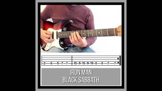 Easy Guitar Riffs  Iron Man  Black Sabbath TAB How to Play Iron Man the Easy Way [upl. by Jolyn]