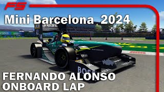 F1 2024 Formula Student Fernando Alonso Onboard lap  mini Barcelona  Assetto Corsa mods [upl. by Darya]