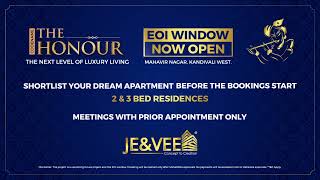 JEampVEE Codename The Honour  Coming Soon in Mahavir Nagar Kandivali W  2 amp 3 Bed Homes [upl. by Cartwell299]