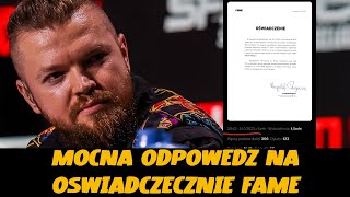 SYLWESTER WARDĘGA OSTRO ODPOWIADA NA OŚWIADCZENIE FAME [upl. by Anya456]