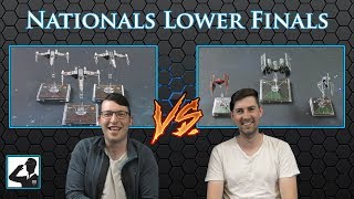 XWing 20 Battle Report Ep5  Nationals Lower Finals [upl. by Adnawot]