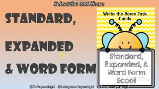 Conversion of Standard Expanded and Word Form Free Math Lesson  3 [upl. by Ahsienaj]