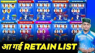 IPL 2025 Retention List  All 10 Teams Retained Players List  IPL 2025 Retained Players List [upl. by Richmond]