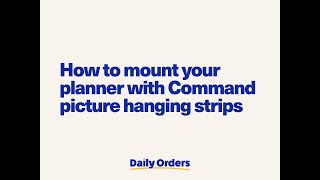 How to mount your Daily Orders Planner [upl. by Htehpaj]