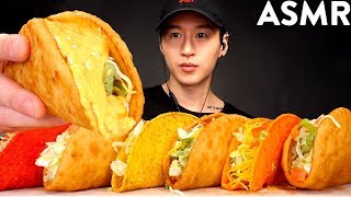 ASMR CHEESY CHALUPA amp DORITOS LOCOS TACOS MUKBANG No Talking EATING SOUNDS  Zach Choi ASMR [upl. by Udelle]