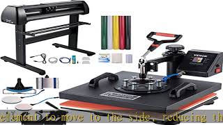 VEVOR Heat Press Machine 15 x 15 Inch 6 in 1 Combo Swing Away TShirt Sublimation Transfer Printe [upl. by Natsirc237]