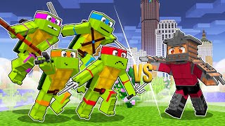 NINJA DESTRUIDOR vs TARTARUGAS NINJAS no MINECRAFT [upl. by Enerak894]