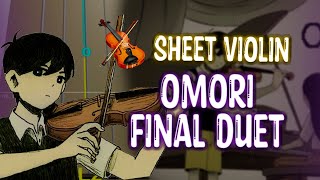 Omori  Final Duet Violín Tutorial  Tab Tutorial  Sheet Music violín [upl. by Pammi550]