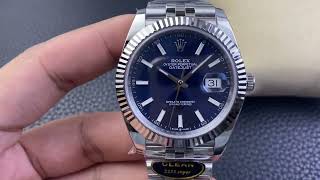 Elegant Blue Clean Factory Rolex Datejust 36mm Jubilee Review [upl. by Ehr]