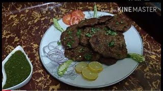 Bakra Eid Special  Chapli Kabab with mint and coriander sauce Recipe  by Nazia in Kitchen [upl. by Doraj]