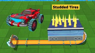 RACECRAFT GAME  CHARGE CAR UNLOCK STUDDED TIRES IN SPIKE TRAP TRACK  HOT RACE WHEELS UNLIMITED [upl. by Ajroj]