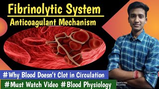 Fibrinolytic SystemAnticoagulant Mech Blood Coagulation Physio LecturesMBBS hindi Ashish [upl. by Jedlicka]