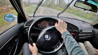 1998 BMW E36 M3 Sedan  POV Driving Impressions [upl. by Dnomsaj]