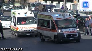 Italy Emergency vehicles in Rome [upl. by Ahsilem]