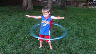 Hula Hoop Catching 4 Year Old [upl. by Trebloc]