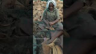 The Art of Coir Making keralatourism godsowncountry coir shorts [upl. by Huebner392]