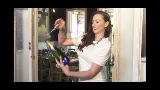 How to Saber a Champagne bottle open with a flute [upl. by Mckale556]