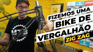 Fizemos uma bike de vergalhão Quadro e garfo feitos com ferro de construção Pedaleria [upl. by Learrsi255]