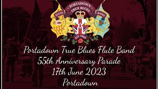 Portadown True Blues 55th Anniversary Parade 2023 FULL CLIP 4K [upl. by Arrak]