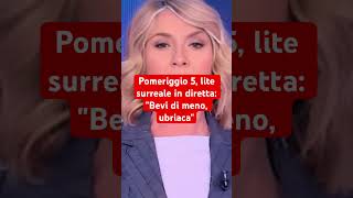 Pomeriggio 5 lite surreale in diretta quotBevi di meno ubriacaquot [upl. by Mintz]