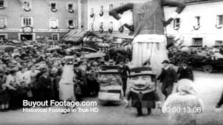 HD Stock Footage Austrian Tamsweg Parade 1946 Newsreel [upl. by Salvatore984]