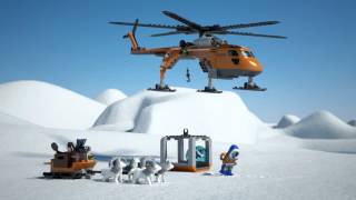 Lego City  Arctic  60034  Arctic Helicrane  Lego 3D Review [upl. by Andert]